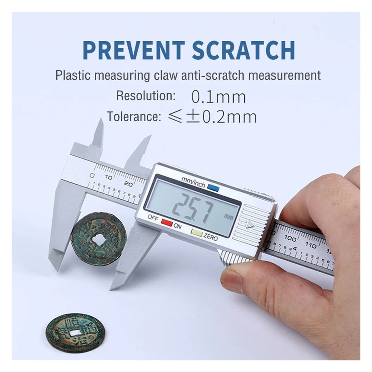 0-150mm Digital Pachometer Professional Vernier Caliber Measuring Tools Woodworking Thickness Gauge Depth Electronic Ruler ,Easy to Use