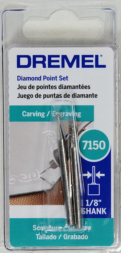 Dremel 7150 Diamond Wheel Point Set Rotary Tool Accessories, 2 Pack