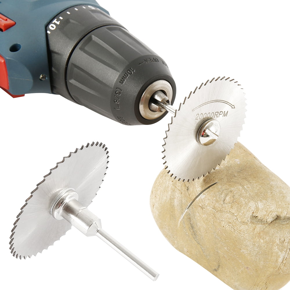 ODOMY 60Pcs Diamond Cutting Wheel Kits, Shank Mini Cut Off Wheel Rotary Tool Accessories with Mandrels for Plastic Metal Wood Stone