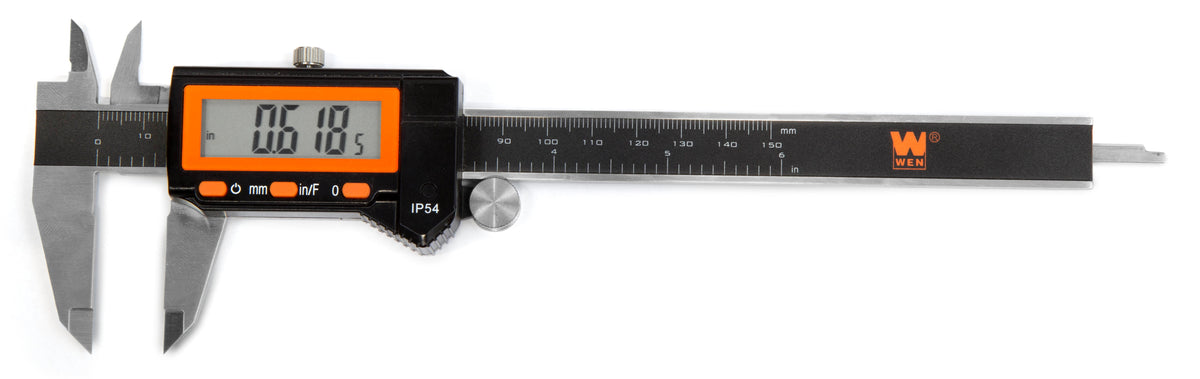 WEN Electronic 7.2-Inch Stainless Steel Water-Resistant Digital Caliper with LCD Readout and Storage Case, IP54 Rated