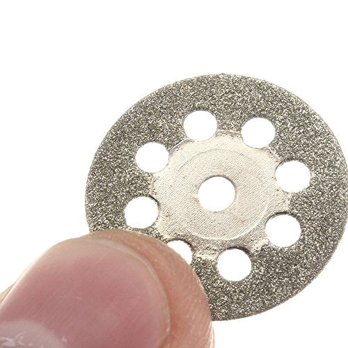 10 pcs Diamond Cutting Wheel Cut Off Discs Coated Rotary Tools W/Mandrel 30mm for Dremel
