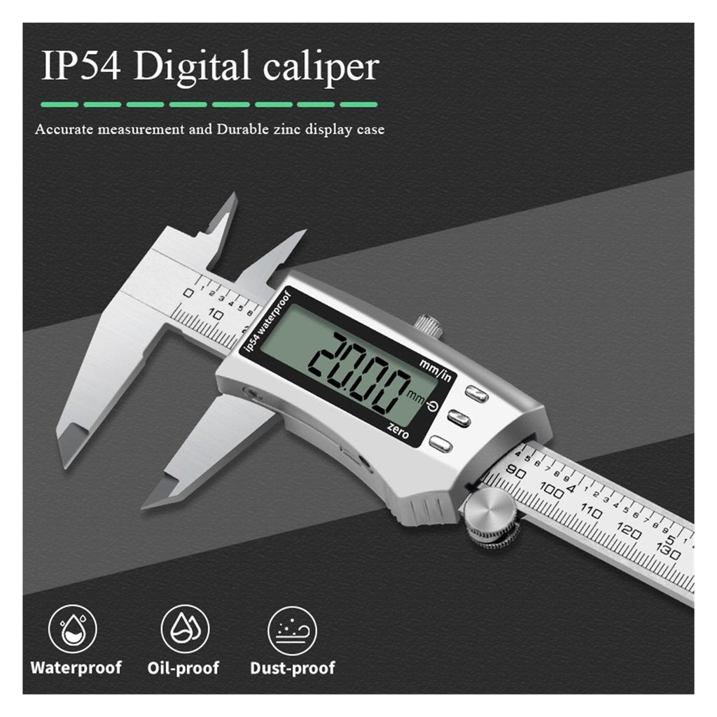 Digital Caliper IP 54 Waterproof 150 Mm 6 Inch 200 MM 300MM Caliper Metal Vernier Caliper Measurement