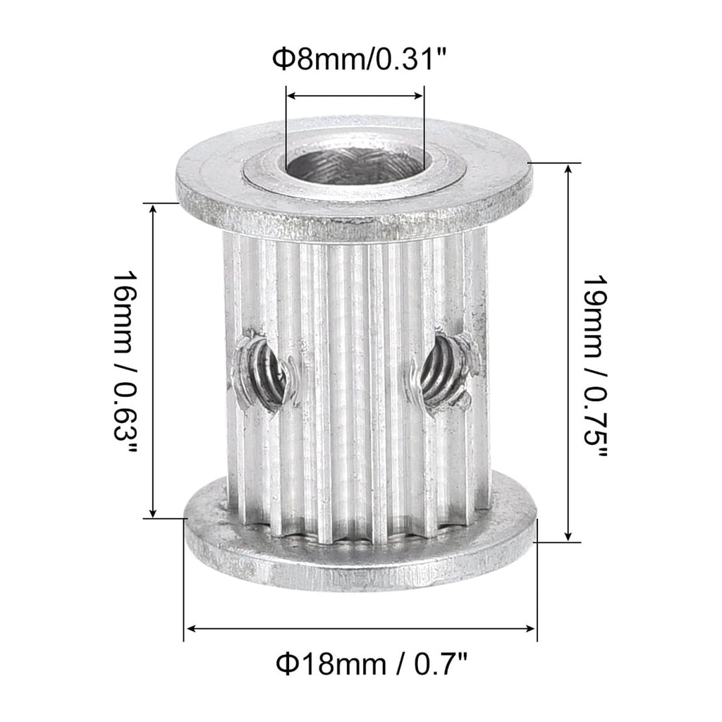 Uxcell 3M15 Teeth Timing Pulley Synchronous Wheel Belt Drive Gear with M3 Screw 8mm Bore for Belt, 3D Printer, CNC