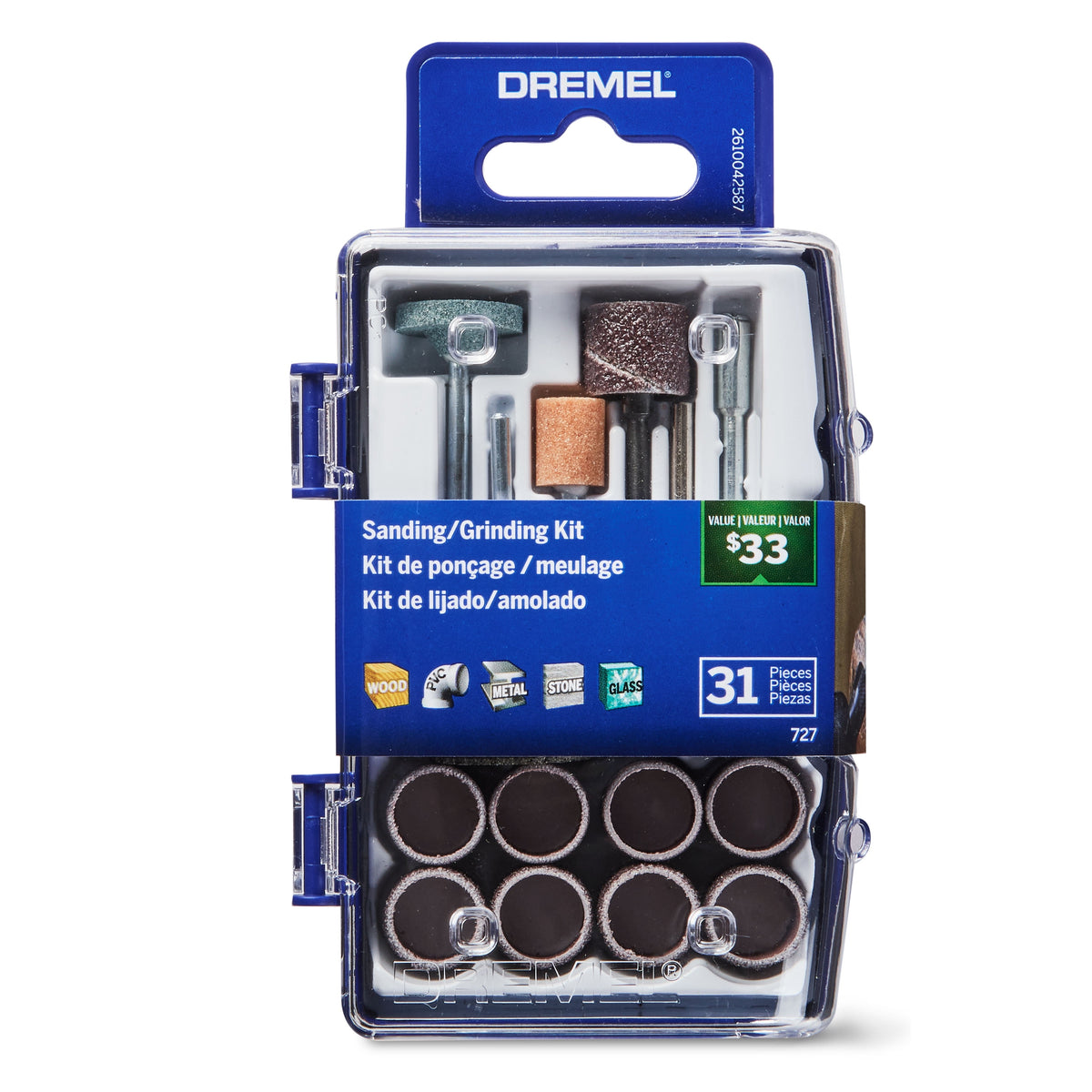 Dremel 7760-N/10W 4V Lite Lithium Ion Cordless Rotary Tool Kit + 31 piece Sanding /Grinding kit ideal for DIY craft and other light projects