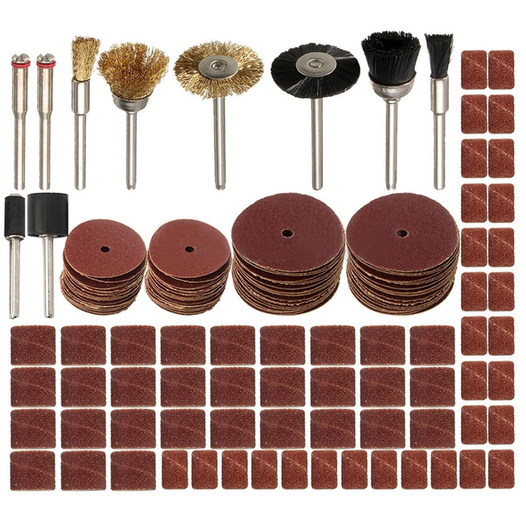 JZROCKER 150Pcs Rotary Power Tool Fits Dremel 1/8" Shank Sanding Polish Accessory Bit Set