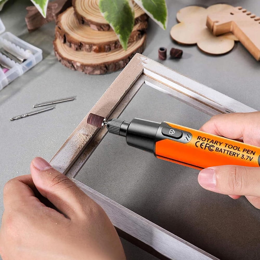 INTELIVE 16000RPM Electric Grinder Set with Storage Box, Rotary Tools Kit with LED Lighting, Cordless DIY Grip Kit with 6 Speed for Cutting Curving Crafting Work Polishing
