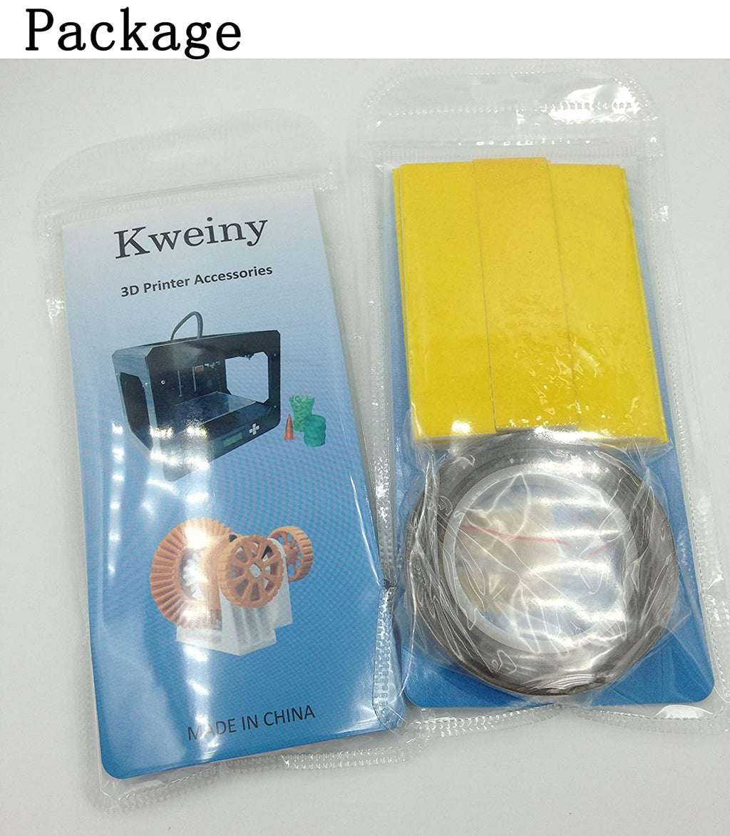 kweiny Heat Insulation Cotton 10PCS and PTFE High Temp Tape for 3D Printer Makerbot Hotend