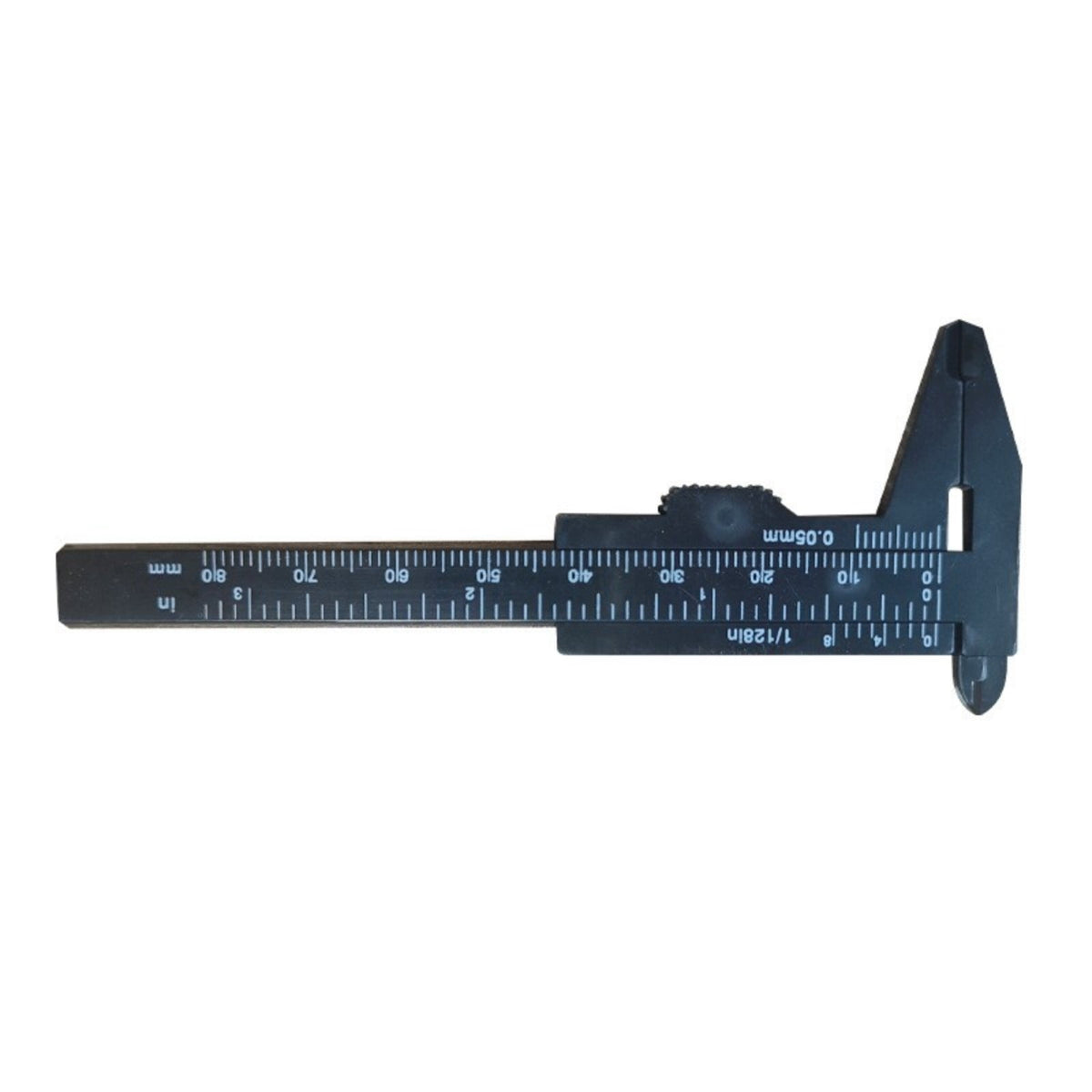 Plastic Vernier Caliper 0.1mm Precision 0 To 80mm Scale Lightweight for Workshop School Projects