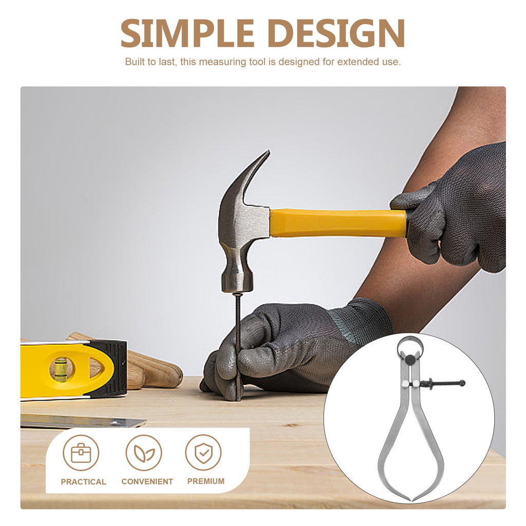LITINKIMI Plated Carbon Steel Woodturning Calipers for Precise and Accurate Wood Turning Measurements