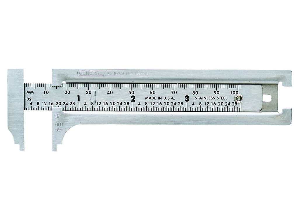 General Tools 132ME 3-Inch English and Metric Pocket Sliding Bar Caliper