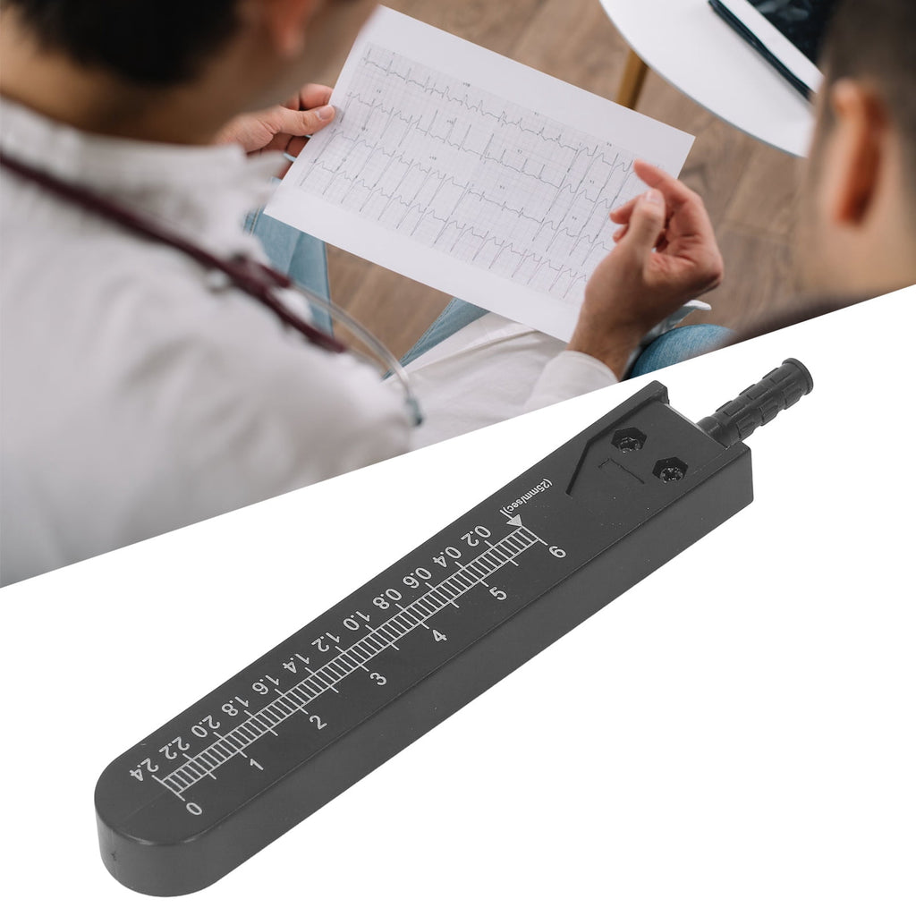 Thalyn EKG Measuring Tool EKG Calipers, Stainless Steel 0-2.4in Ruler Drafting Divider Measuring Tool, Light and Compact EKG Tool for Nursing