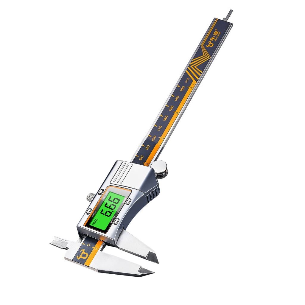 Digital Caliper Measuring Tool, Metal Vernier Caliper Digital Micrometers with Large LCD Screen for Household