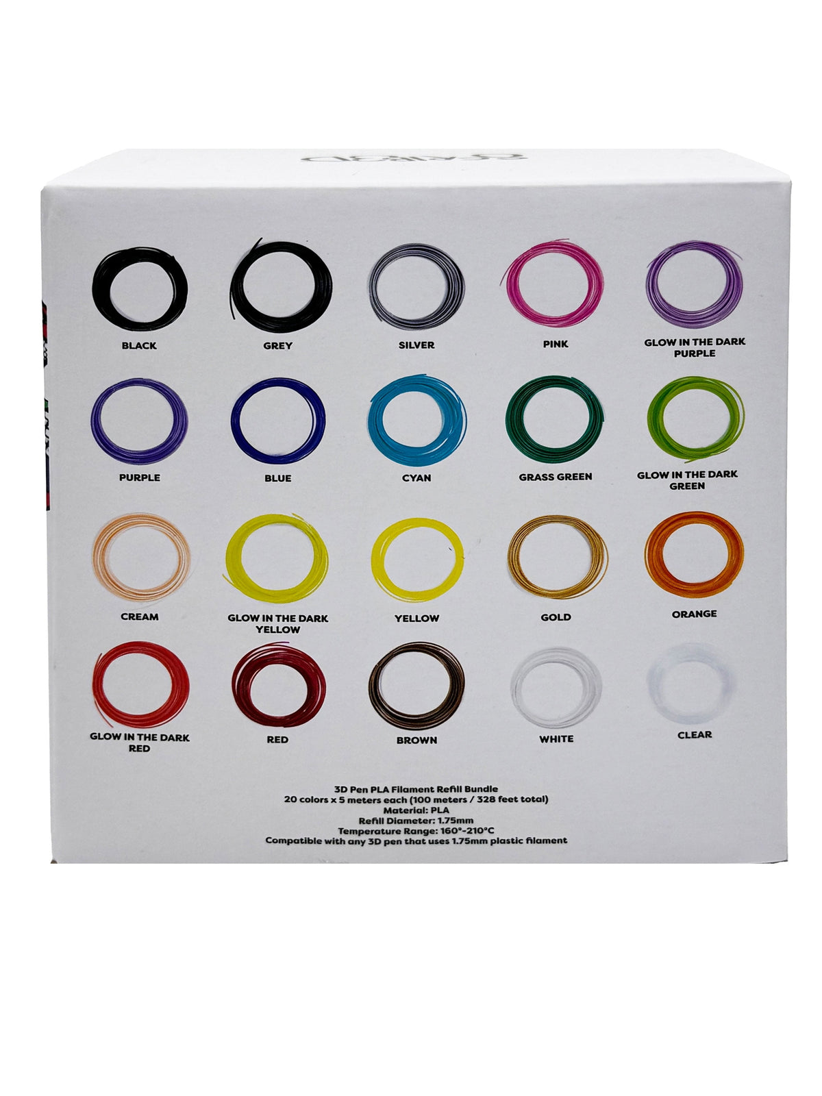 SCRIB3D Filament Refills (20 Colors, 1.75mm PLA)