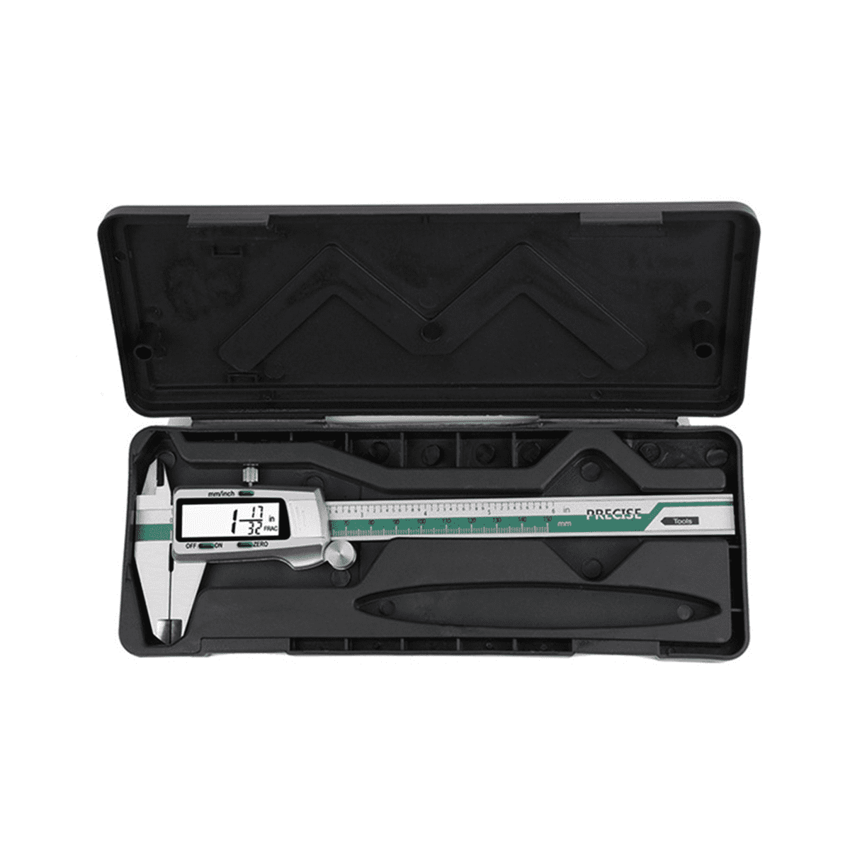 ET50 Spelling Stainless Steel Vernier Calipers with Fractions with Metal Digital Mixed Score Display