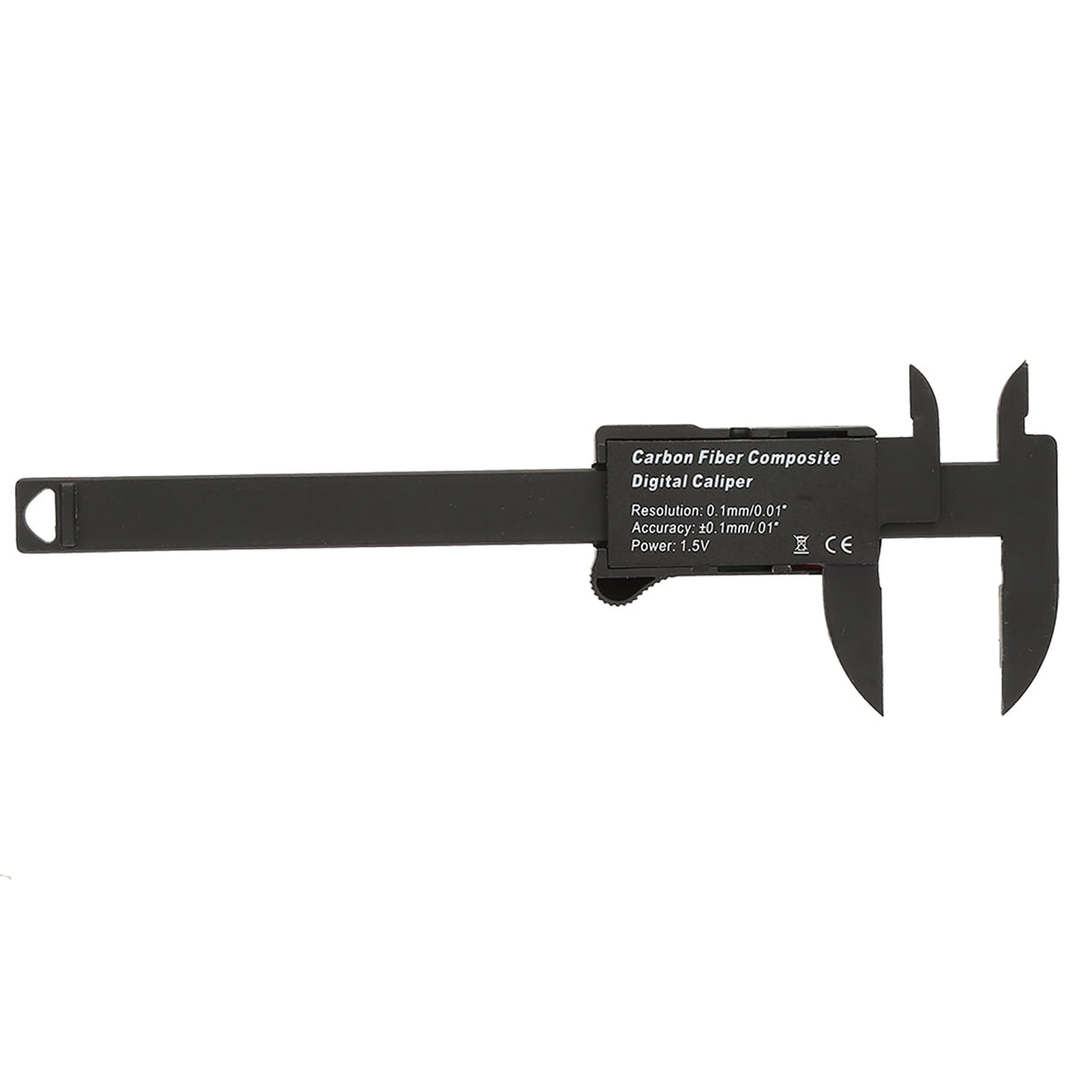 M Buder Practical 100 mm / 4 in Electronic Digital Vernier Caliper Measuring Tool With Large LCD Screen Display, Carbon Fiber Plastic, 0.1mm Resolution, Perfect For DIY & Jewelry (Without Battery)
