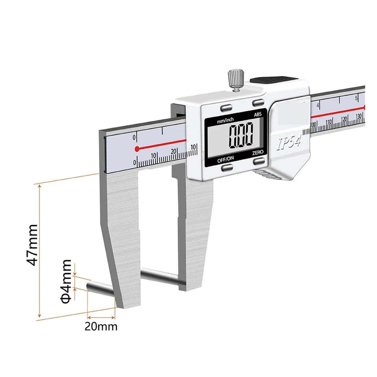 90 Degree Precision Electronic Stainless Steel Boring Special Caliper Inner Diameter Measurement Tool Aperture Digital Caliper