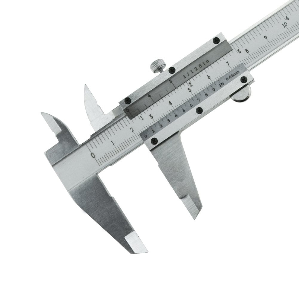 Vernier caliper stainless steel professional high quality 0-6 inch/150 mm micron durable measuring tool for internal, external, depth and step measurements