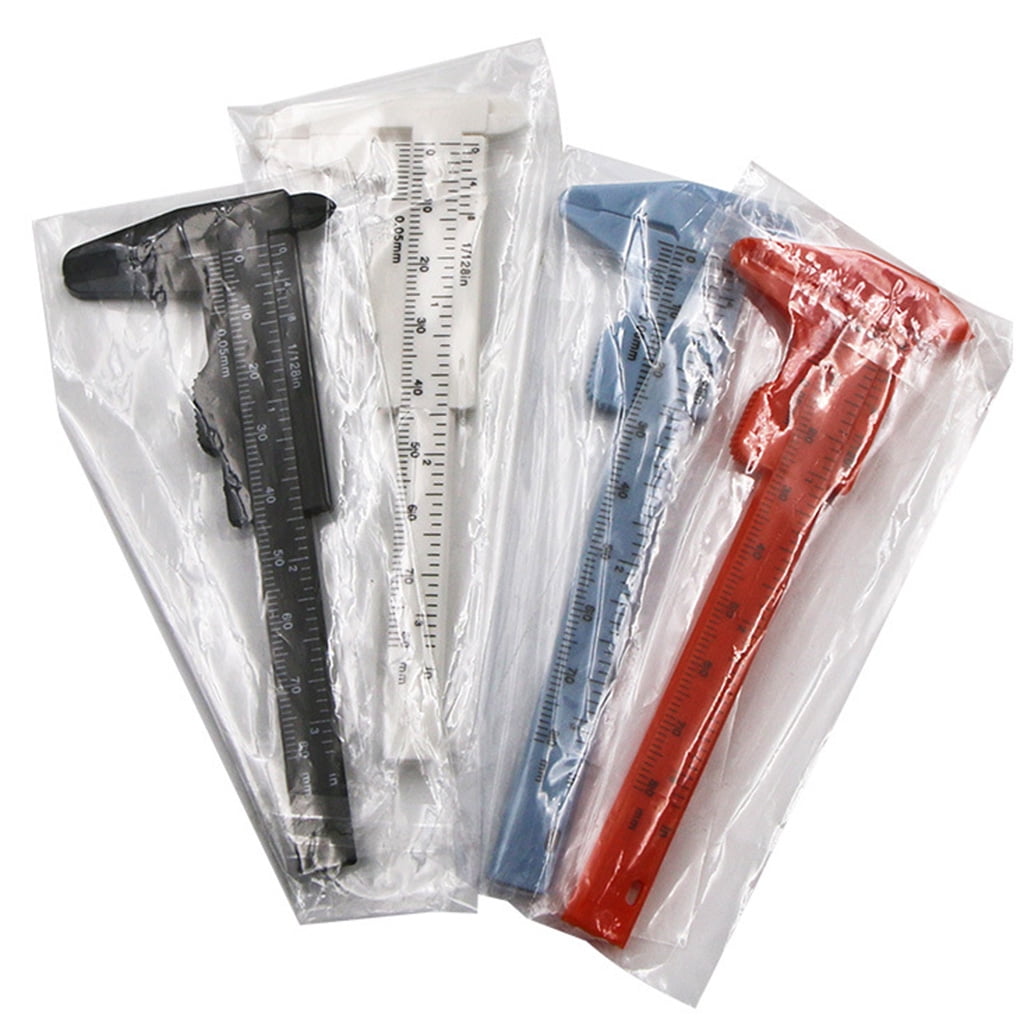Plastic Calipers 4pcs 3inch Verniers Calipers Small Sliding Calipers Calipers Double Scale Sliding Gauges Measuring Tool