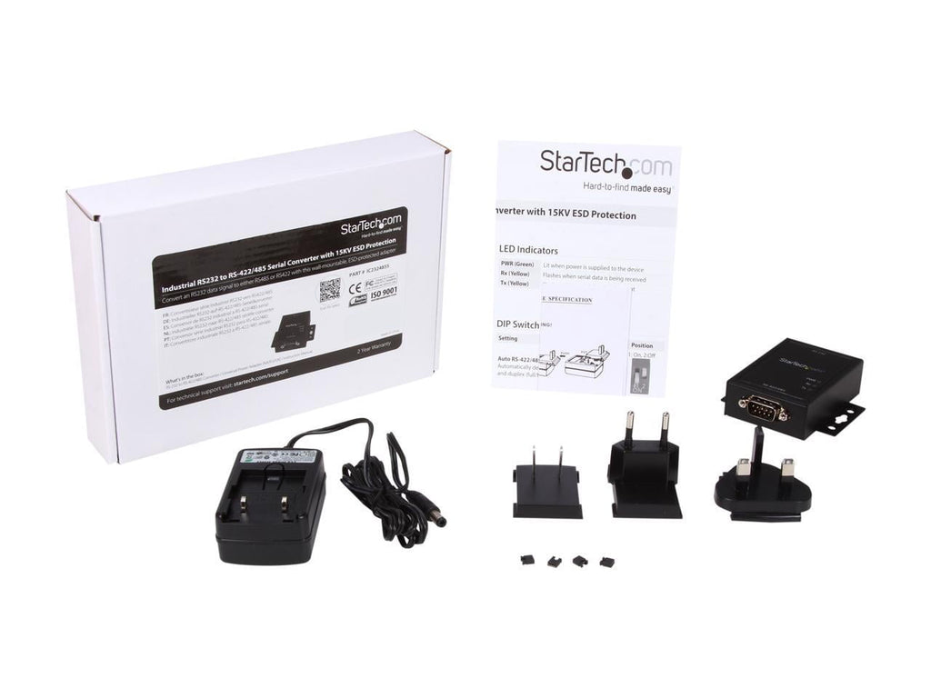 INDUSTRIAL RS232 TO RS422/RS485 SERIAL PORT ADAPTER WITH ESD