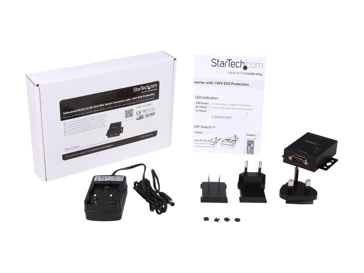 INDUSTRIAL RS232 TO RS422/RS485 SERIAL PORT ADAPTER WITH ESD