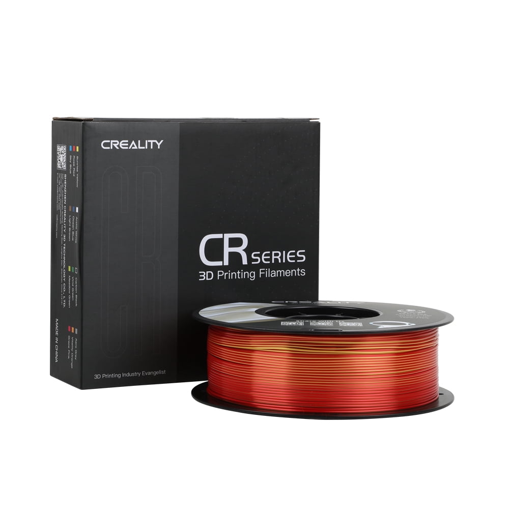 Creality 3D Printing Silk PLA Filament 3D Printer Gold Silver Shiny Filaments 1.75mm Neatly Wound Dimensional Accuracy +/- 0.03 mm Silk Smooth Printing 2.2lbs for Most 3D Printers