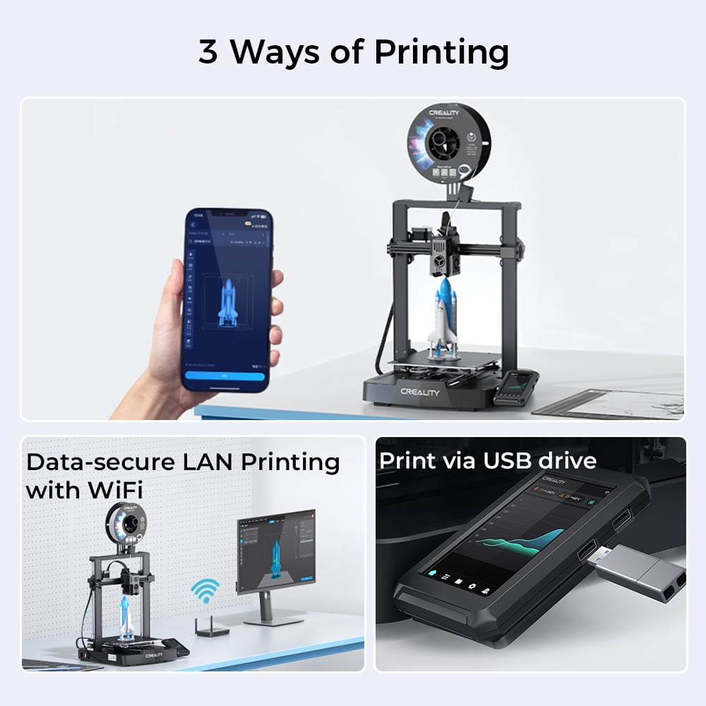 Comgrow Creality Ender 3 V3 PLA FLEXIBLE 3D Printer with Faster Printing, Auto Leveling, 250 mm Print Size