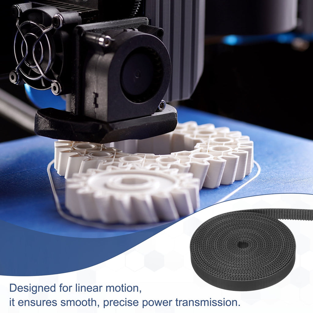 Uxcell Dustproof Rubber 2GT Timing Belt 10x2000mm 2mm Pitch 1.5mm Thick Black Open Loop Pulley Timing Belt for 3D Printer