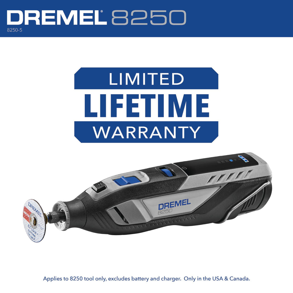 Dremel 8250-5 12V Cordless Rotary Tool with Brushless Motor and Lithium Ion Battery