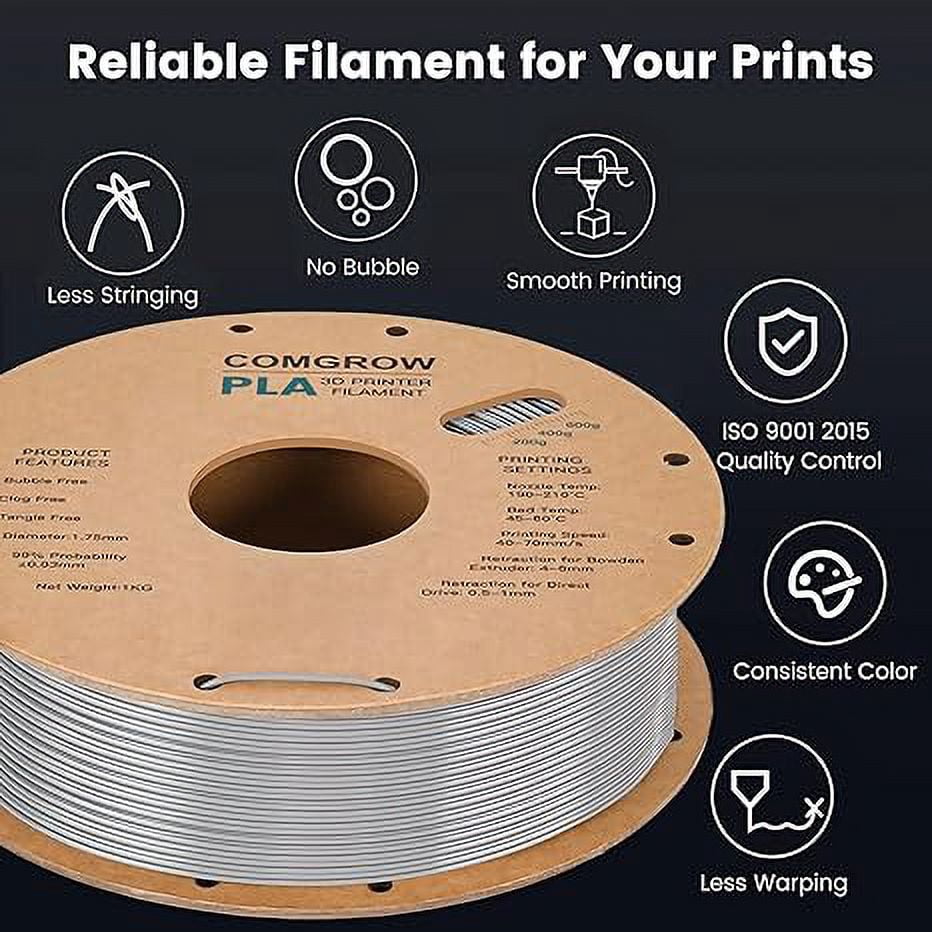 Creality Toughness PLA Filament 1.75mm Grey 1KG 3D Printer Filament