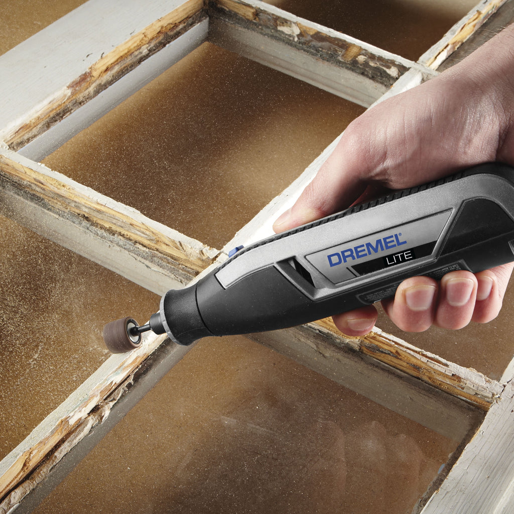 Dremel Lite 7760-N/10W 4V-Cordless Variable Speed Rotary Tool with Integrated 2Ah Li-Ion Battery, & 10 Rotary Tool Accessories