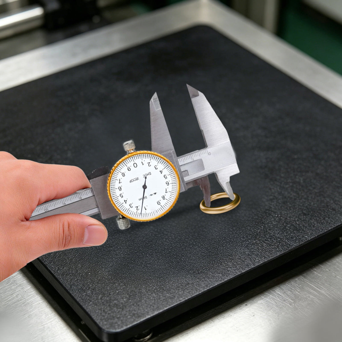 Stainless Steel High Precision Dial Caliper 0-150mm Four-Purpose Measuring Ruler Woodworking Machinery Precision Measuring Tool