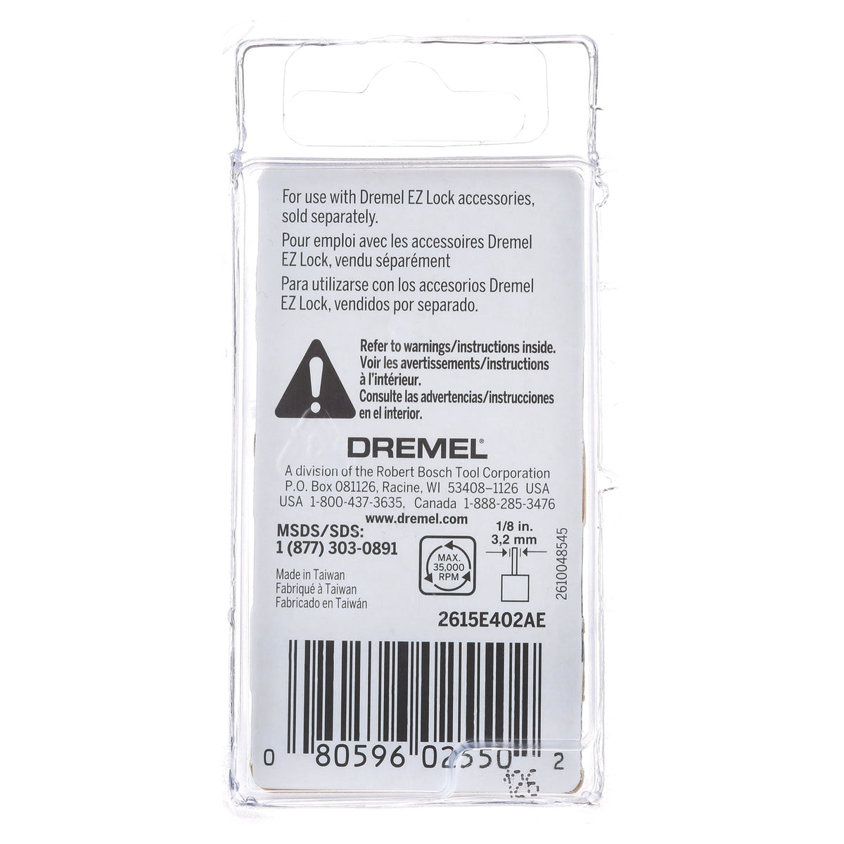 Dremel EZ402 1/8 inch (3.2mm) EZ Lock Rotary Tool Mandrel for Use with Dremel Rotary Tools Mandrels