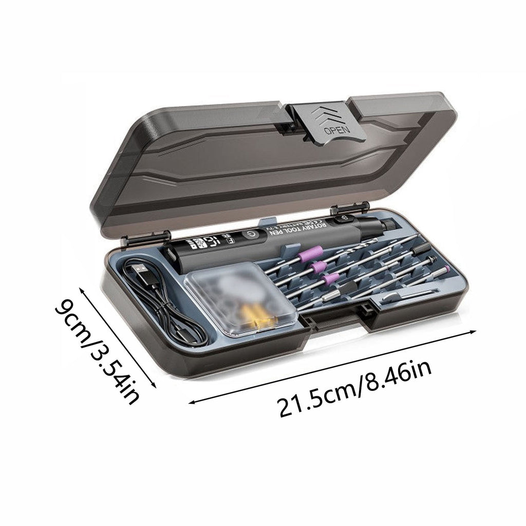 Cordless Rotary Tool Kit, Variable Speed 600-15000 RPM with Digital Display, Electric Grinding Pen for Sanding Carving Polishing, Type-C Portable Power Tool for DIY Woodworking Jewelry Model Making