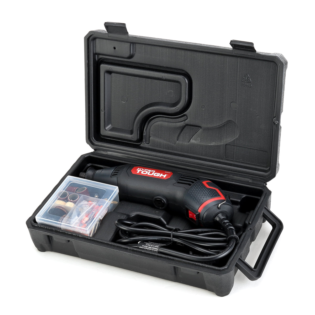 Hyper Tough 1.5 Amp Corded Rotary Tool, 120V Variable Speed with 105 Accessories and Storage Case