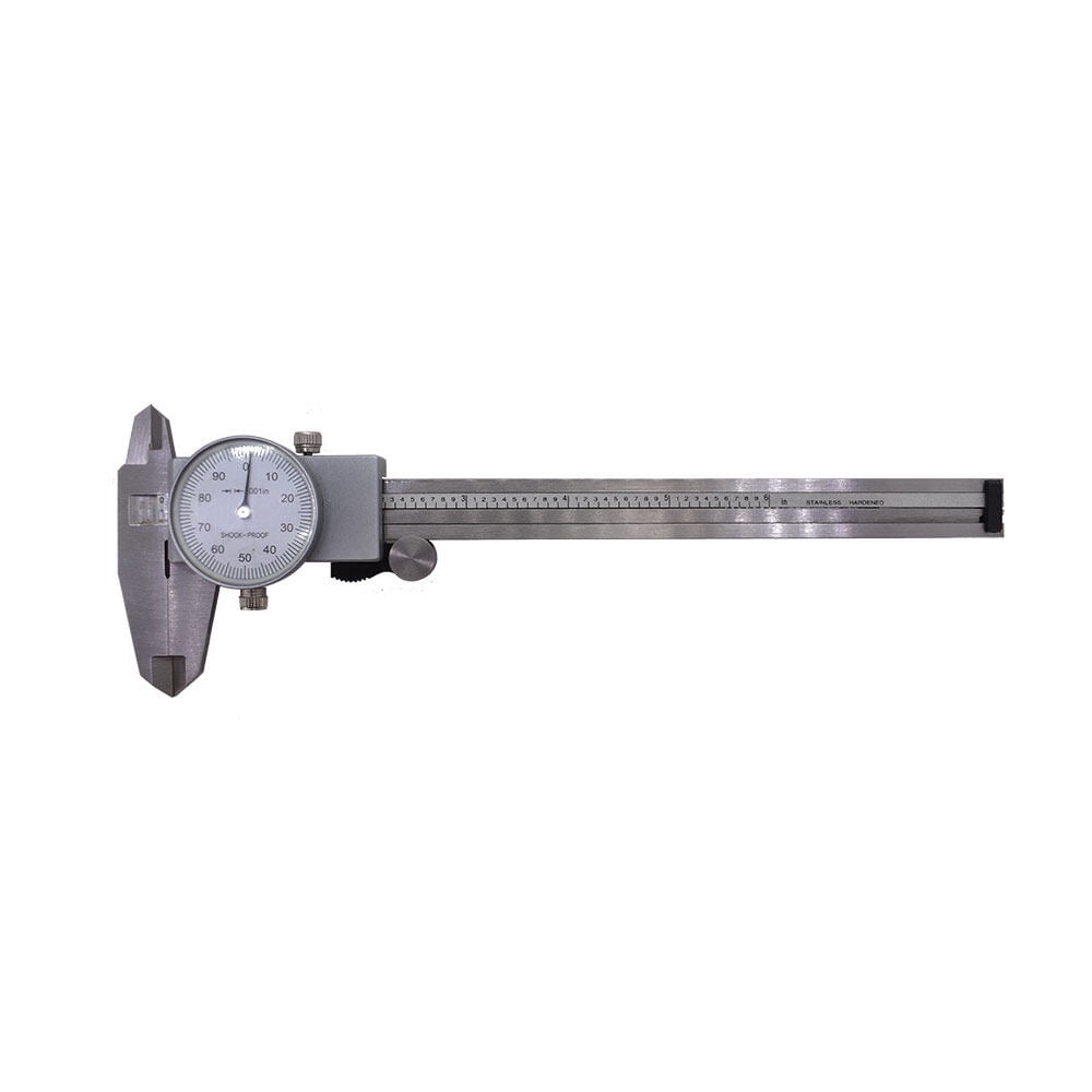 All-Carb 6 Inch Stainless Steel Dial Caliper, Accuracy 0.001, Large Display, Shockproof