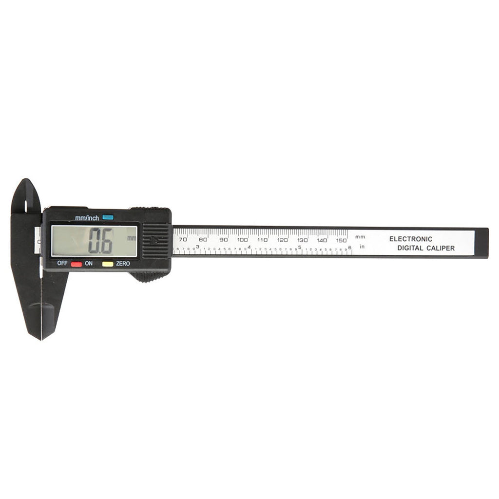 BIMZUC 6 inch Digital LCD Vernier Caliper Gauge Micrometer Measuring Tool, Accurate 150mm Measurement Caliper for Lab Workshop Farm School Jewelry, Lightweight Durable Plastic Construction