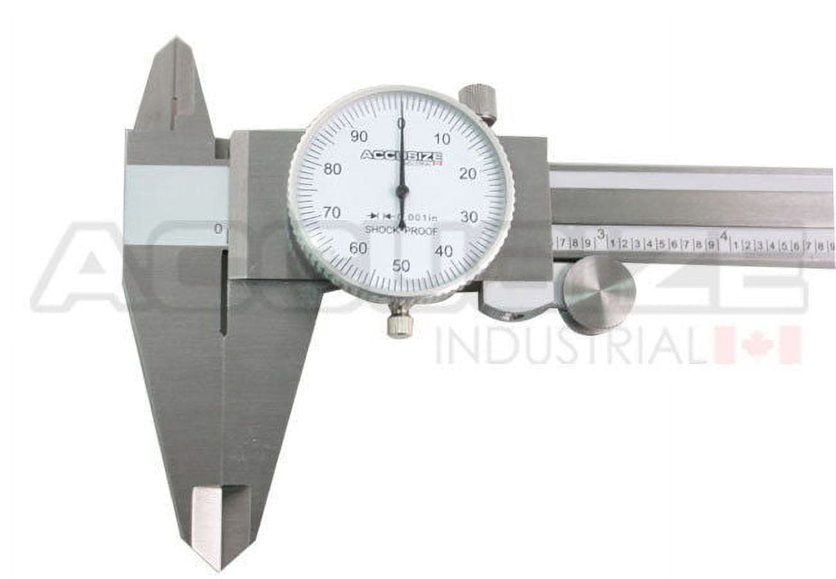 Accusize 0-12 inch by 0.001 inch Precision Dial Caliper, Stainless Steel, in Fitted Box, P920-S212