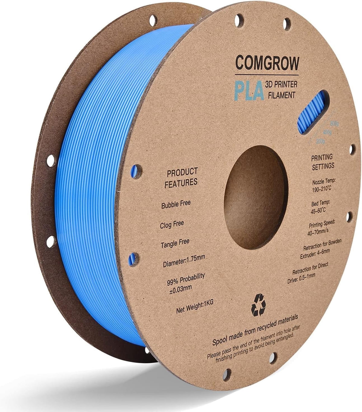 Creality Toughness PLA Filament 1.75mm Grey 1KG 3D Printer Filament