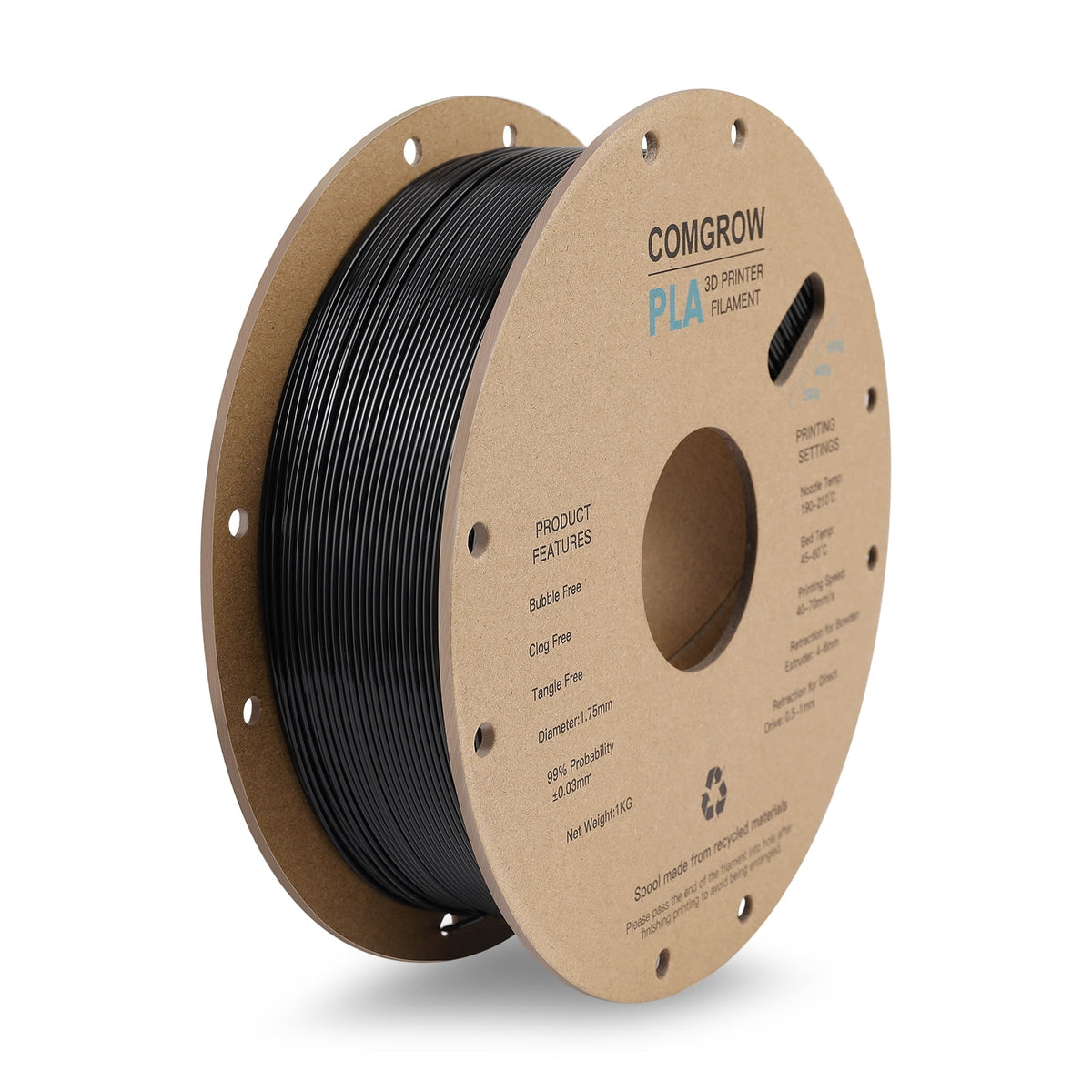 Creality Toughness PLA Filament 1.75mm Grey 1KG 3D Printer Filament