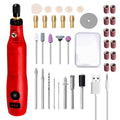 Cordless Rotary Tool Adjustable Speed Mini Electric Grinder Rechargeable Engraving Pen with 3 Speed and 36Pcs Accessories for Sanding Polishing Drilling Carving