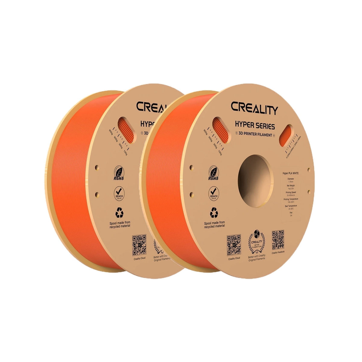 Creality Hyper PLA Filament 5kg/11lbs Spool K1 Max/Ender 3 V3 SE/KE Fused Deposition Modeling 3D Printer Filament 1.75 mm for Home Shcool Office Beginners