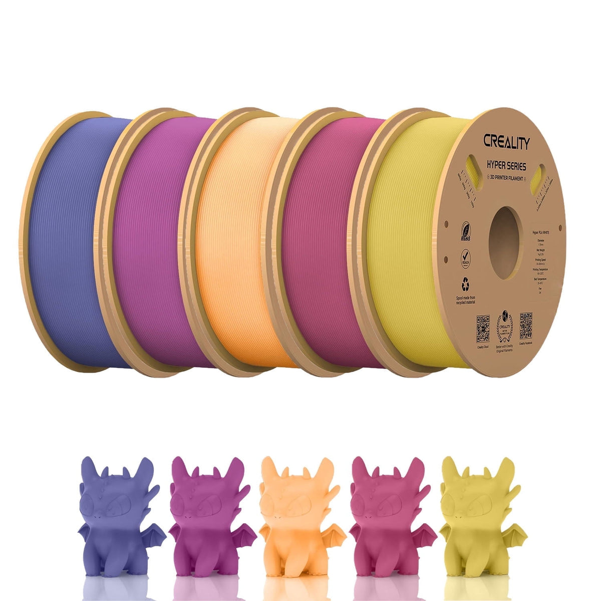 Creality Hyper PLA Filament 5kg/11lbs Spool K1 Max/Ender 3 V3 SE/KE Fused Deposition Modeling 3D Printer Filament 1.75 mm for Home Shcool Office Beginners