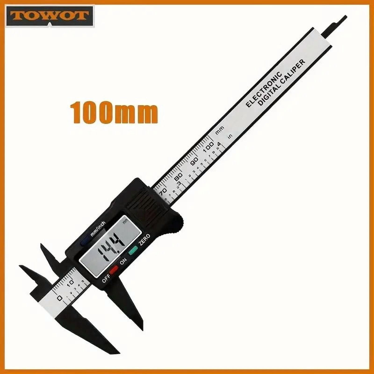 DEXIMRO Digital Caliper Measuring Tool, Stainless Steel Vernier Caliper Digital Micrometer with Large LCD Screen, Easy Switch from Inch Metric Fraction, 4 Inch Caliper Tool for DIY/Household