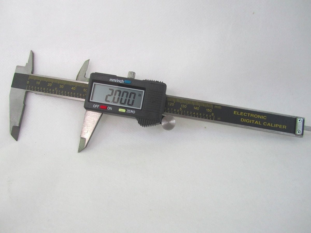 Digital Caliper 8 Inch Stainless Steel Measures inch/metric w/ Case and Battery - Code Auto Tool and Restoration Supply