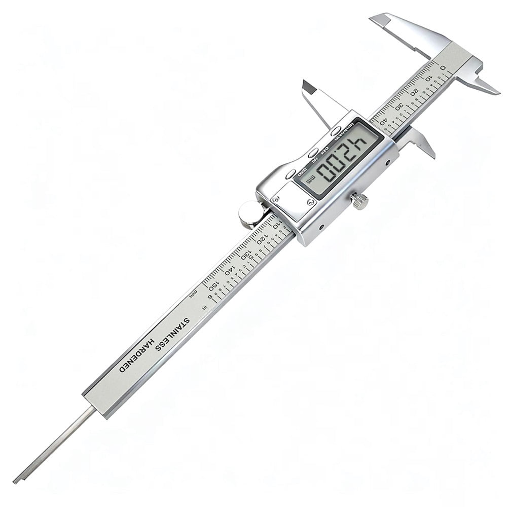 Digital Caliper, Caliper Measuring Tool with Stainless Steel, Electronic Micrometer Caliper with Large LCD Screen, Auto-Off Feature, Inch and Millimeter Conversion (6 Inch/150 mm)