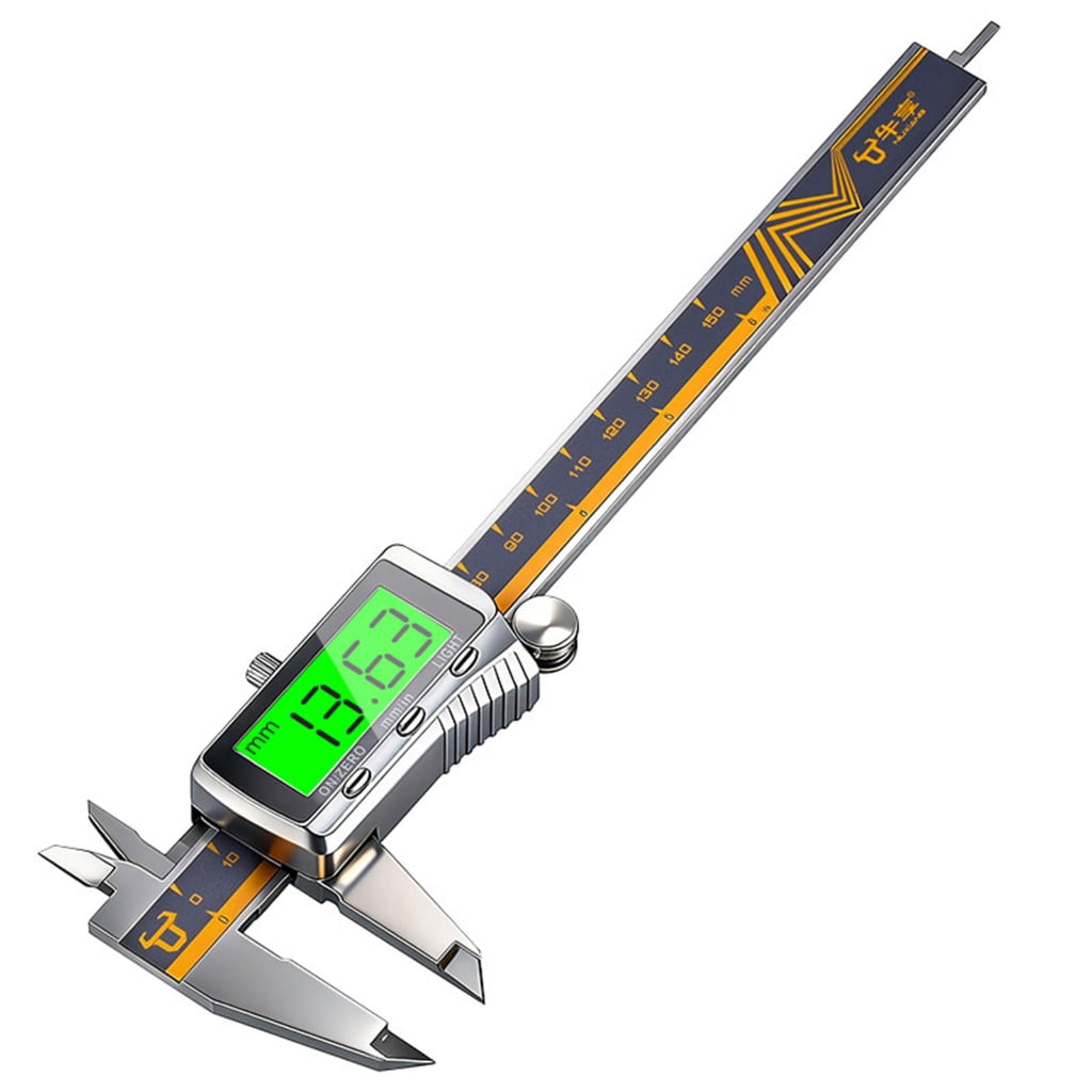 Digital Caliper Measuring Tool, Metal Vernier Caliper Digital Micrometers with Large LCD Screen for Household