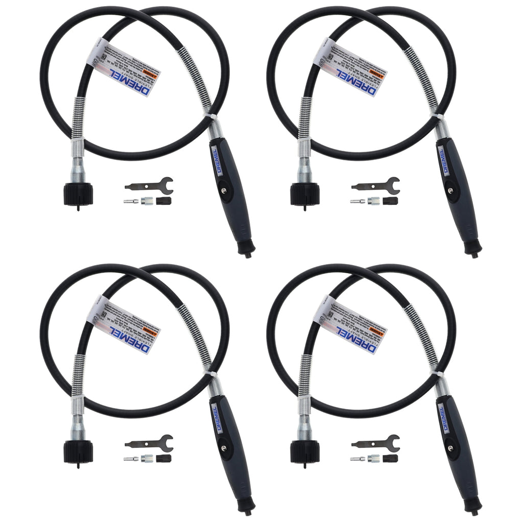 Dremel 225-02 26150225AJ Flex Shaft Rotary Tool Attachment for Dremels (4-Pack)