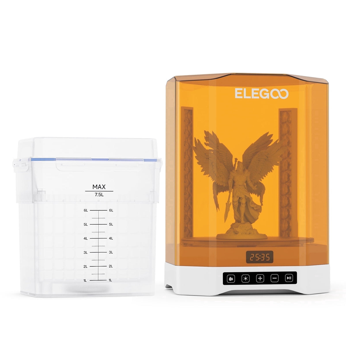ELEGOO Mercury XS Bundle with Separate Washing and Curing Station for Resin 3D Printed Models Yellow