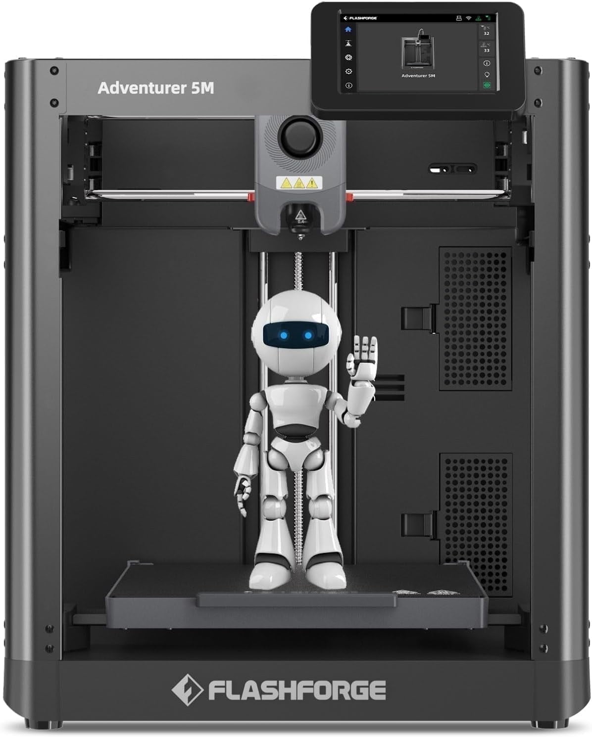Flashforge Adventurer 5M Pro High Speed PLA, FLEXIBLE, ABS 3D Printer with Quick-Release Nozzles & 50dB Casing