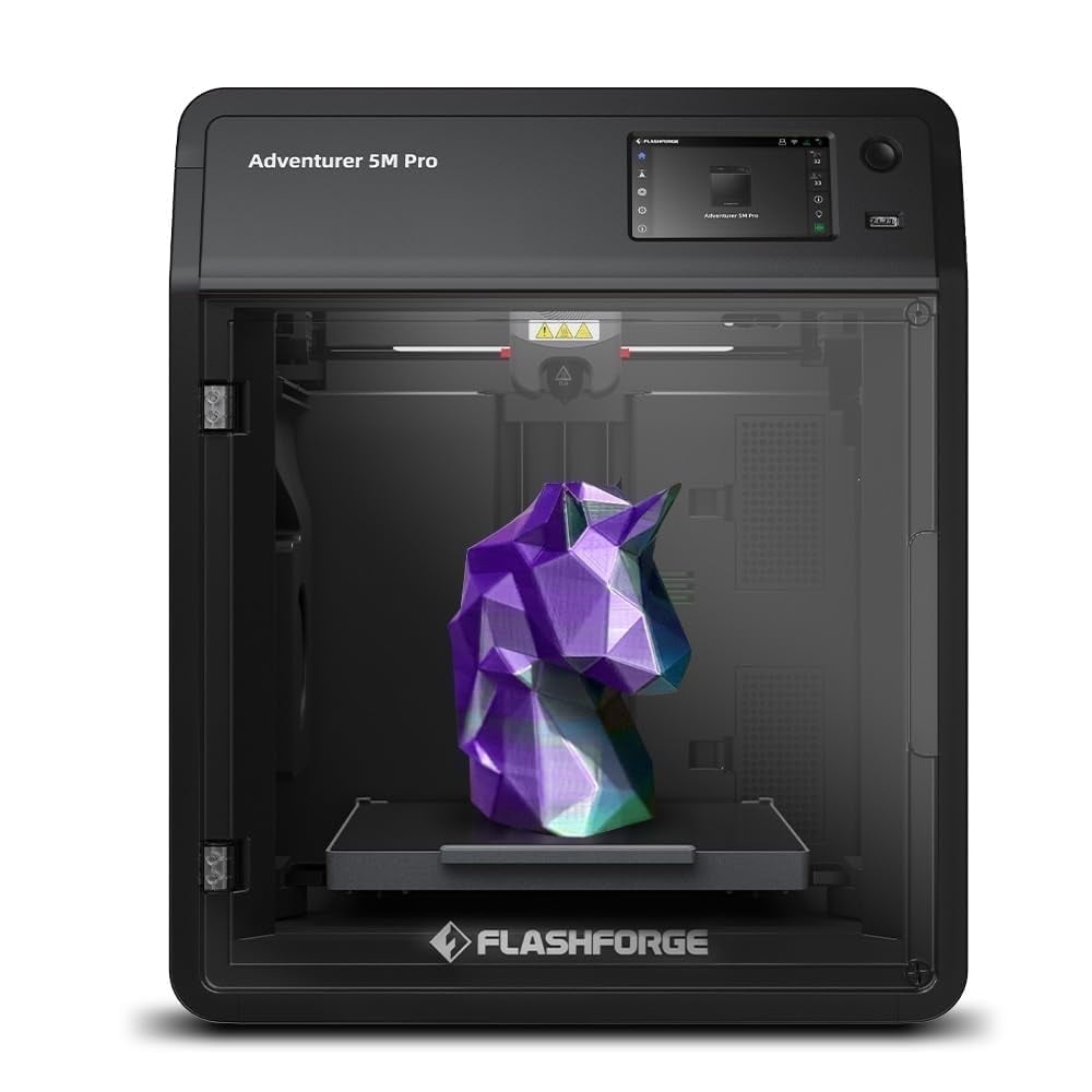 Flashforge Adventurer 5M 3D Printer, 600mm/s High Speed Printing & Screen, 1 Count, 8.7 x 8.7 x 8.7''